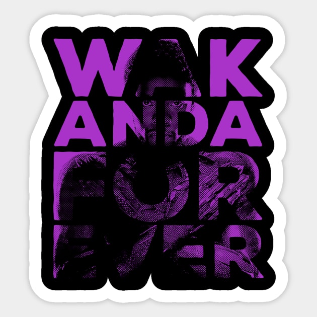 Wakanda Forever Tribute Chadwick Boseman Sticker by gastaocared